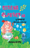 Libro para colorear del alfabeto y los numeros de las sirenas