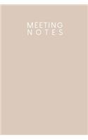 Meeting Notes: For taking notes during meetings - Design: Nude