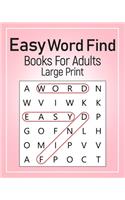 Easy Word Find Books For Adults Large Print: word find Fun and Educational Makes a great Easter gift