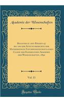 Register zu den Bänden 97 bis 100 der Sitzungsberichte der Mathematisch-Naturwissenschaftlichen Classe der Kaiserlichen Akademie der Wissenschaften, 1892, Vol. 13 (Classic Reprint)