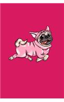 Workout & Food Pug Notebook: 6x9 Workout and Food Journal Meal and Exercise Notebook 120 Pages for Fitness, Coaches, Sportsmen and healthy persons