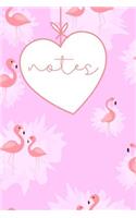 Notes: Pink Flamingos Notebook / Journal, Great Flamingo Gift, Lined Pages