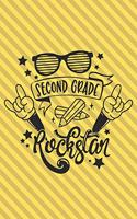 Second Grade Rockstar: School primary composition notebook for kids Wide Ruled copy book for elementary kids school supplies student teacher daily creative writing journal