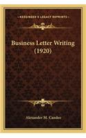 Business Letter Writing (1920)