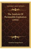 Analysis of Permissible Explosives (1916)