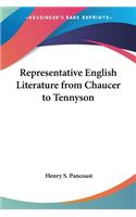 Representative English Literature from Chaucer to Tennyson: (English)