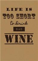 Life is Too Short To Drink Bad Wine