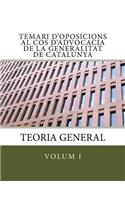 Temari d'oposicions al Cos d'Advocacia de la Generalitat de Catalunya