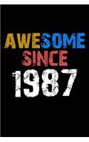 Awesome since 1987 Notebook Birthday Gift
