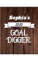 Sophia's 2020 Goal Digger: 2020 New Year Planner Goal Journal Gift for Sophia / Notebook / Diary / Unique Greeting Card Alternative