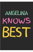 Angelina Knows Best: Lined Journal, 120 Pages, 6 x 9, Angelina Personalized Name Notebook Gift Idea, Black Matte Finish (Angelina Knows Best Journal)