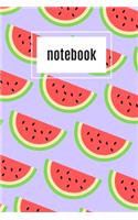Watermelon print purple notebook
