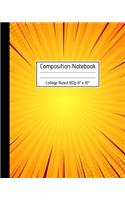 Composition Notebook College Ruled 120p 8" x 10": Unleash your Creativity - Superhero Cartoon Comic Blank Ruled Notebook Journal for School Kids Artists Teachers and Students. Vol 4