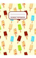 Journal Notebook: Journal, Notebook, Or Diary - Popsicles Pattern Cover Design - 120 Blank Lined Pages - 7" X 10" - Matte Finished Soft Cover