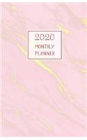 2020 Monthly Planner: Portable. Month on 2 pages followed by six Notes pages. Monthly layout Includes To-do section. 8.5"x 5.5". Fits in purse. (Half Letter size). (Pink 