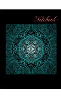 Notebook: College Ruled Lined style notebook w. Mandala cover theme