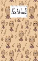 Sketchbook: Little Hedgehog Gifts Cartoon Themed Cover blank Sketchbook (8.5 x 11 Inches) For Her Girls Women Boys Kids Teens For Drawing, Painting & doodling. 