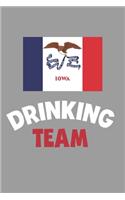 Drinking Team Notebook: Lined Journal, 120 Pages, 6 x 9, Iowa Flag Beer Olympics Gift Journal Matte Finish