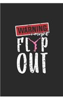 Warning Flip Out: Gymnastics Notebook, Graph Paper (6" x 9" - 120 pages) Sports Themed Notebook for Daily Journal, Diary, and Gift