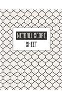 Netball Score Sheet