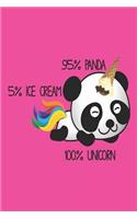 95% Panda 5% Ice Cream 100% Unicorn