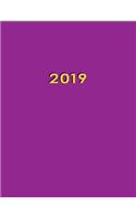 2019: Purple .25 Inch Dot Grid Journal Notebook Perfect for Organizing Your Life and Daily Journaling.