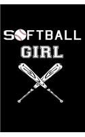 Softball Girl: Lovely Funny Softball Gift Notebook Journal to Write in