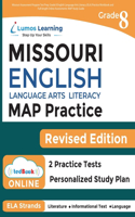 Missouri Assessment Program Test Prep: Grade 8 English Language Arts Literacy (ELA) Practice Workbook and Full-length Online Assessments: MAP Study Guide(12 Mo Map by Lumos Learning)