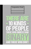 Binary Composition Notebook - 4x4 Quad Ruled