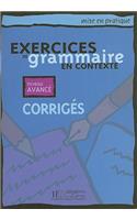 Exercices de Grammaire En Contexte, Niveau Avance