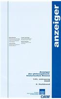 Anzeiger Der Philosophisch-Historischen Klasse 143. Jahrgang, 2. Halbband 2008