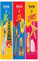 My First Board Book of 123, ABC and Colours (Paperback) (Set of 3 Books) (Cutout Books)