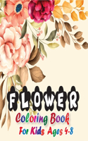 Flower Coloring Book for Kids Ages 4-8
