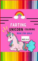 Farting unicorn coloring book for girls ages 4-8