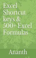 Excel shortcut keys & 500+ Excel Formulas