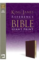 KJV, Reference Bible, Giant Print, Imitation Leather, Burgundy, Red Letter Edition