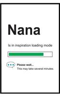 Nana is in Inspiration Loading Mode