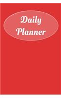 Daily Planner: Red Color, 6 X 9 Notebook, 100 Pages