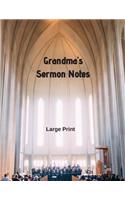 Grandma's Sermon Notes: Devotional Christian Bible Study Journal, Notebook, Organizer