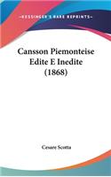 Cansson Piemonteise Edite E Inedite (1868)