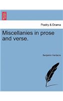 Miscellanies in Prose and Verse.