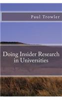 Doing Insider Research in Universities