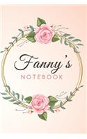 FANNY'S Customized Floral Notebook / Journal 6x9 Ruled Lined 120 Pages School Degree Student Graduation university