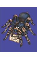 Free Hugs Tarantula Composition Notebook (Striped Zebra Knee Version)