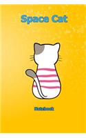 Space Cat: Notebook 6 x 9 inch With 120 Lined pages