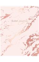 Bullet Journal: Beautiful Pink Marble and Rose Gold - 8.5 x 11 - 100 pages - Dot Grid Bullet Journal Notebook, Gift for Women and Teen Girls ( Cute Notebook for Gir