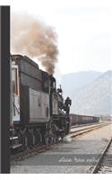 steam train notes: small lined Train Notebook / Travel Journal to write in (6'' x 9'') 120 pages