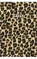 Cally: Personalized Notebook - Leopard Print (Animal Pattern). Blank College Ruled (Lined) Journal for Notes, Journaling, Diary Writing. Wildlife Theme Des