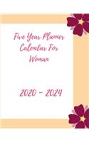 Five Year Planner Calendar 2020-2024 For Woman