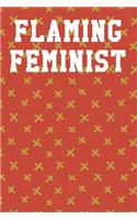 Flaming Feminist: Dot Grid Notebook 6"x9" 120 Pages